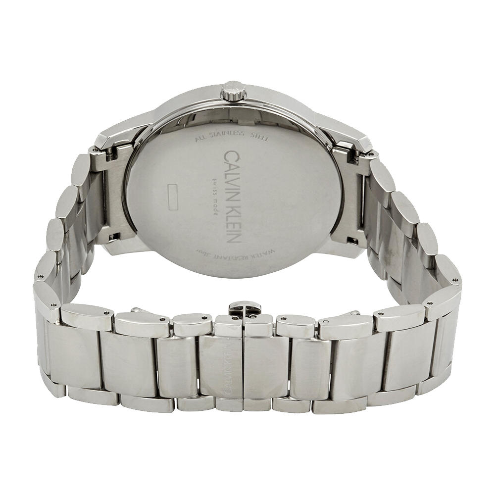 Calvin Klein City Quartz White Dial Silver Steel Strap Watch for Men - K2G2G1Z6 Watches Calvin Klein   