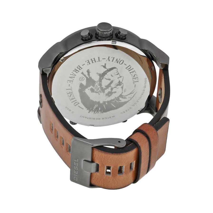 Diesel Mr Daddy 2.0 Black Dial Brown Leather Strap Watch For Men - DZ7332 Watches Diesel   