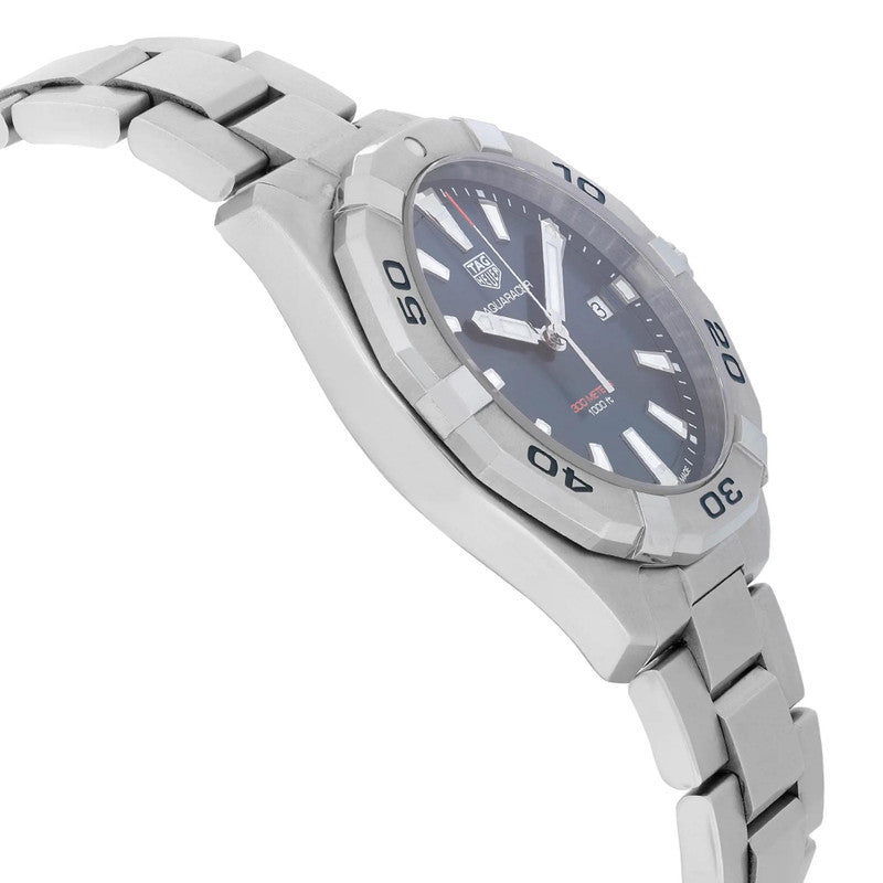 Tag Heuer Aquaracer Silver Stainless Steel Blue Dial Silver Steel Strap Watch for Men - WBD1112.BA0928 Watches Tag Heuer   