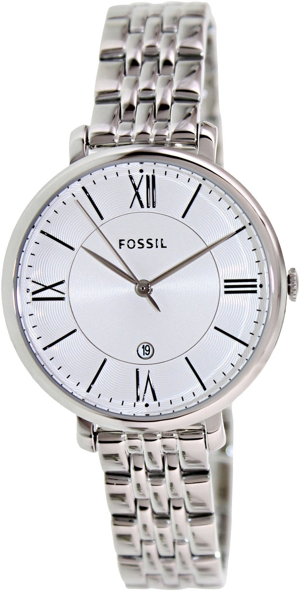 Fossil Jacqueline White Dial Silver Steel Strap Watch for Women - ES3433 Watches Fossil   