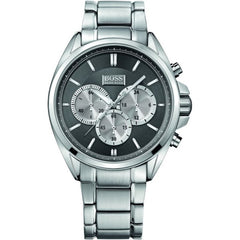 Hugo Boss Driver Black Dial Silver Steel Strap Watch for Men - 1512883 Watches Hugo Boss   