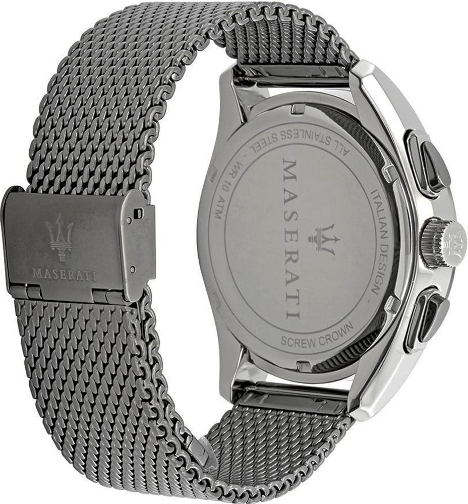 Maserati Traguardo Chronograph Black Dial Mesh Bracelet Watch For Men - R8873612006 Watches Maserati   