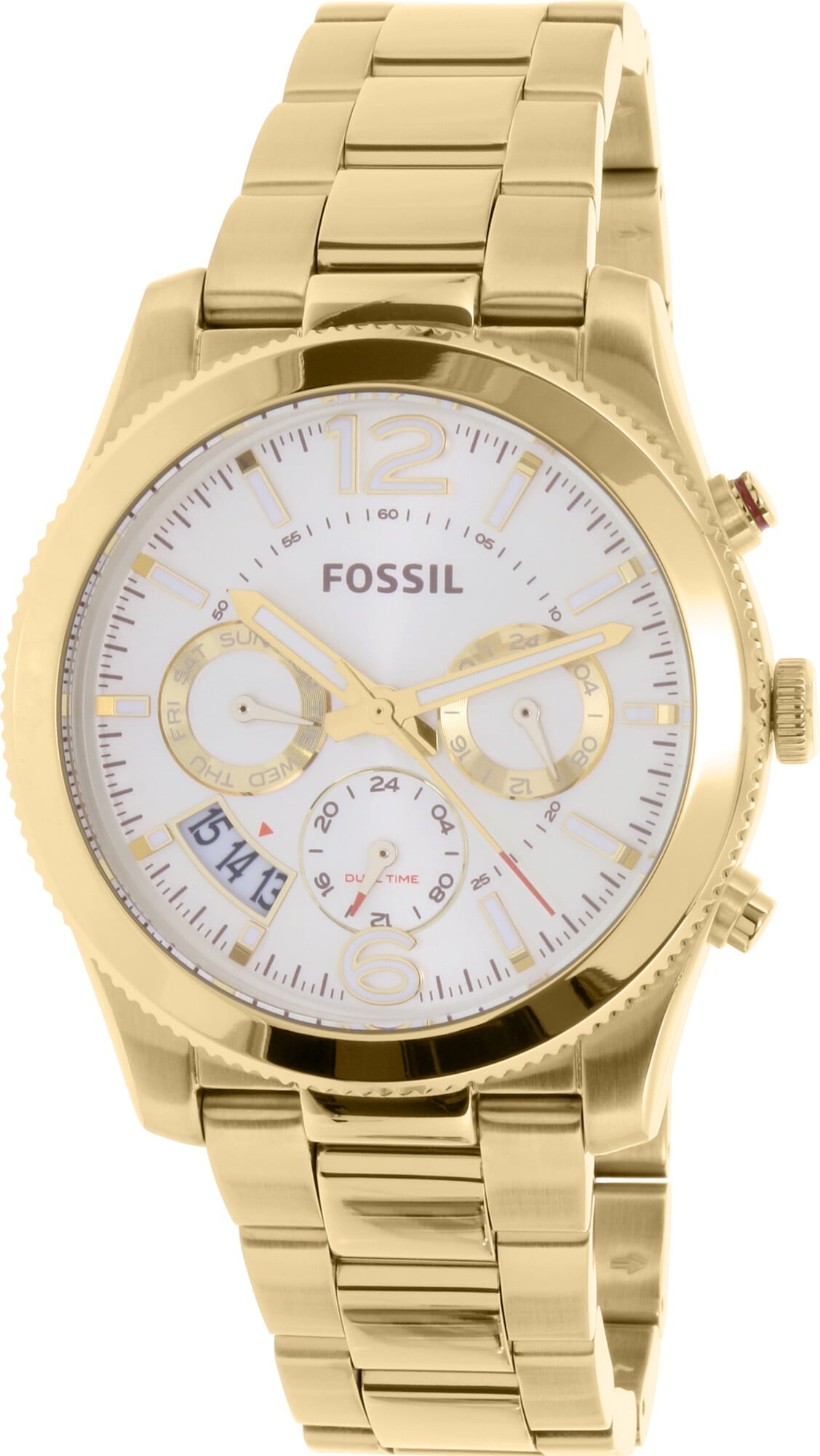 Fossil Boyfriend Gold Dial Gold Steel Strap Watch for Women - ES3884 Watches Fossil   