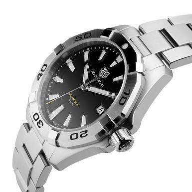 Tag Heuer Aquaracer Black Dial Silver Steel Strap Watch for Men - WBD1110.BA0928 Watches Tag Heuer   