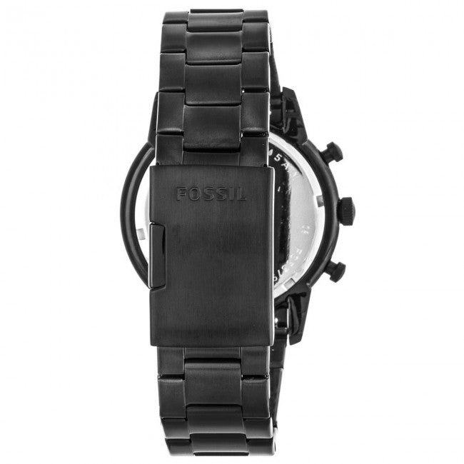 Fossil Townsman Chronograph Black Dial Black Steel Strap Watch for Men - FS5379 Watches Fossil   