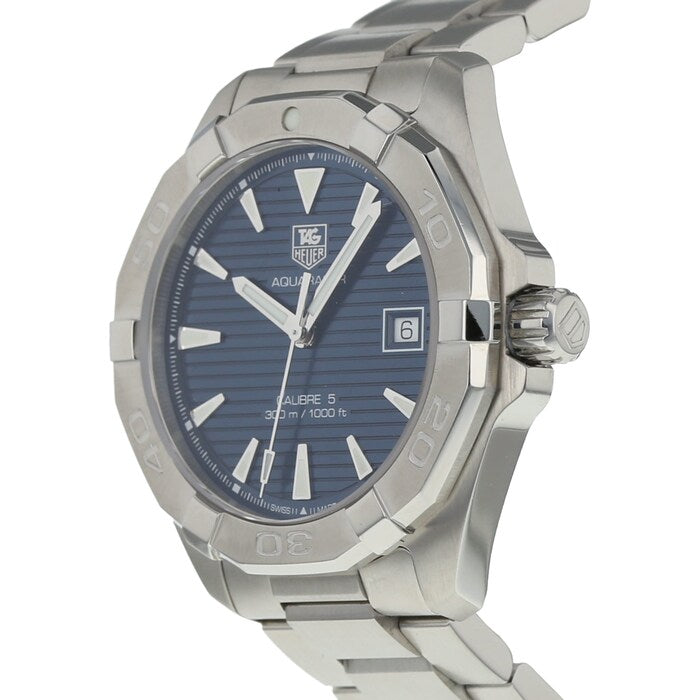 Tag Heuer Aquaracer Automatic 41mm Blue Dial Silver Steel Strap Watch for Men - WAY2112.BA0928 Watches Tag Heuer   