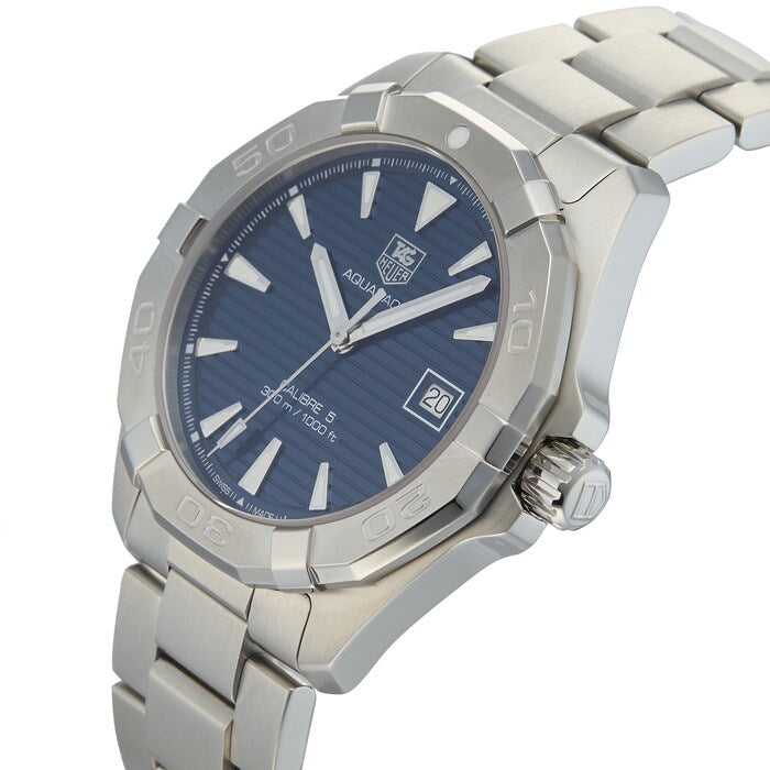 Tag Heuer Aquaracer Automatic 41mm Blue Dial Silver Steel Strap Watch for Men - WAY2112.BA0928 Watches Tag Heuer   