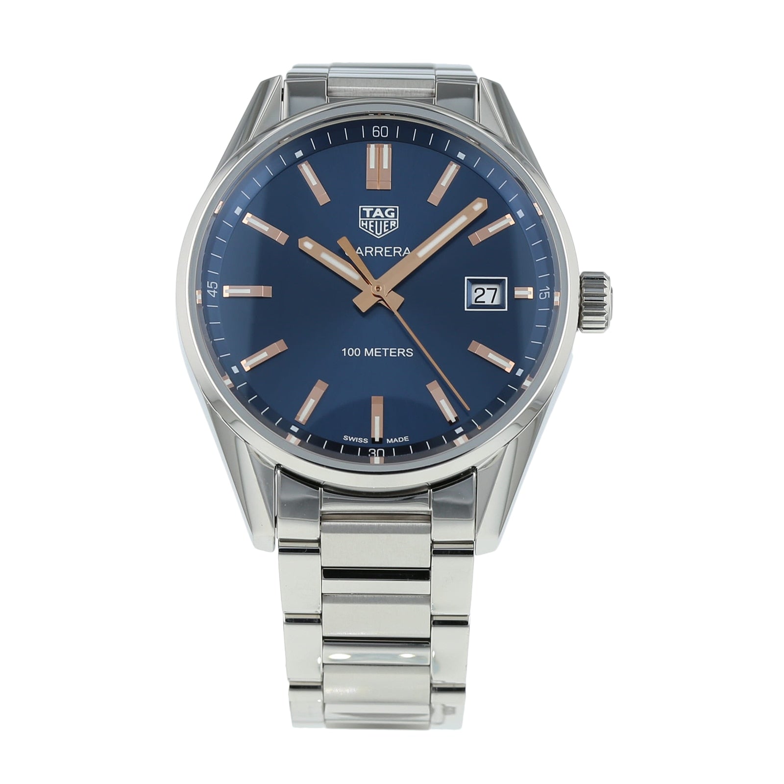 Tag Heuer Carrera Quartz Blue Dial Silver Steel Strap Watch for Women - WAR1112.BA0601 Watches Tag Heuer   