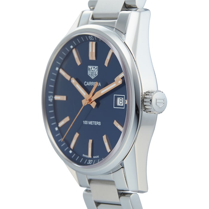 Tag Heuer Carrera Quartz Blue Dial Silver Steel Strap Watch for Women - WAR1112.BA0601 Watches Tag Heuer   