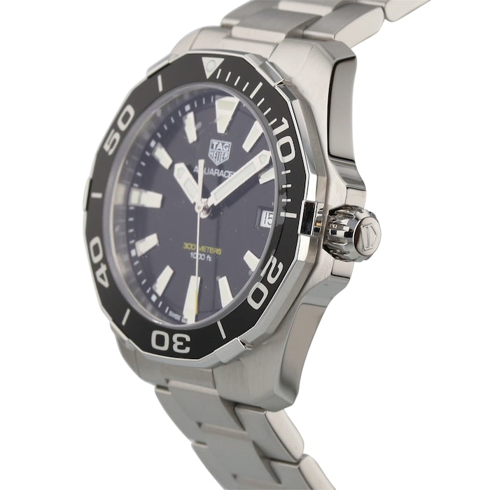 Tag Heuer Aquaracer Black Dial Silver Steel Strap Watch for Men - WAY111A.BA0928 Watches Tag Heuer   