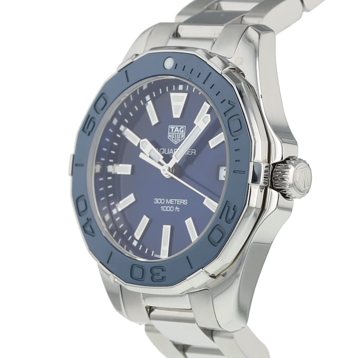 Tag Heuer Aquaracer 35mm  Blue Ceramic Dial Silver Steel Strap Watch for Women - WAY131S.BA0748 Watches Tag Heuer   