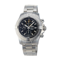 Breitling Avenger Chronograph 45mm Black Dial Silver Steel Strap Watch for Men - A13317101B1A1 Watches Breitling   