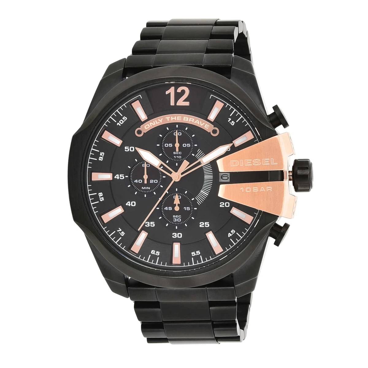 Diesel Mega Chief Black Dial Black Stainless Steel Watch For Men - DZ4309 Watches Diesel   