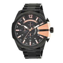 Diesel Mega Chief Black Dial Black Stainless Steel Watch For Men - DZ4309 Watches Diesel   