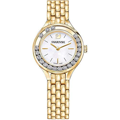 Swarovski Lovely Crystals White Dial Gold Steel Strap Watch for Women - 5242895 Watches Swarovski   