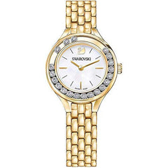 Swarovski Lovely Crystals White Dial Gold Steel Strap Watch for Women - 5242895 Watches Swarovski   