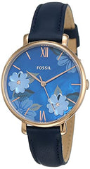 Fossil Jacqueline Blue Dial Blue Leather Strap Watch for Women - ES4673 Watches Fossil   