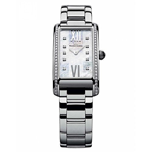 Maurice Lacroix Fiaba Diamonds White Dial Silver Steel Strap Watch for for Women - FA2164-SD532-170 Watches Maurice Lacroix   