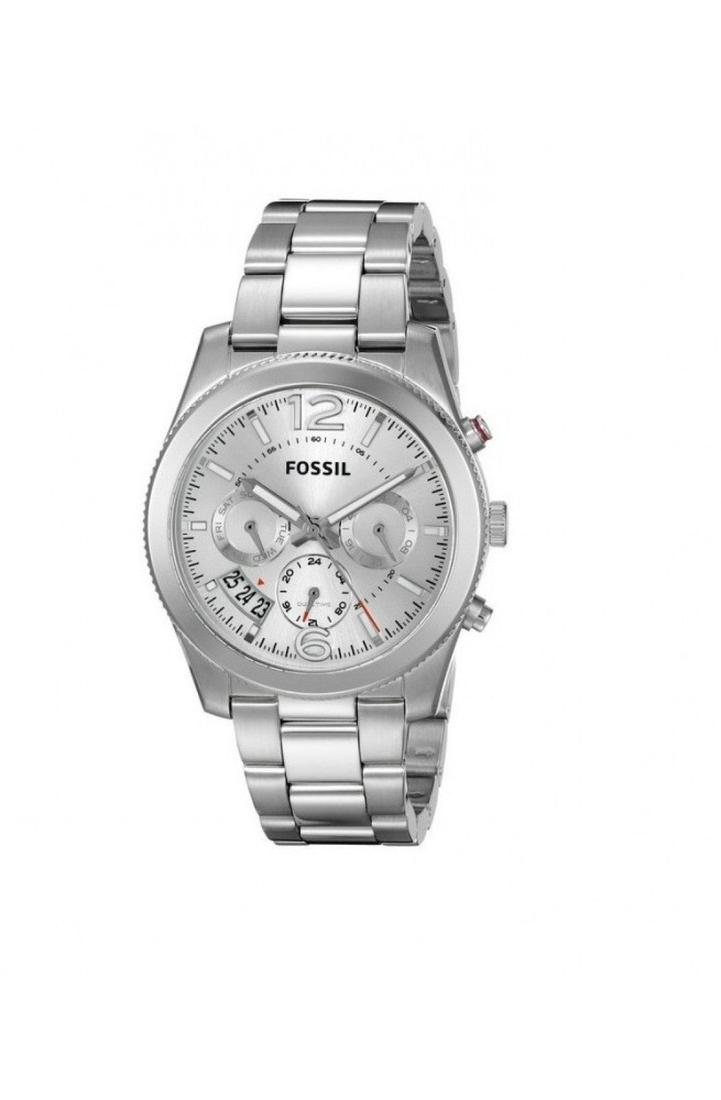 Fossil Boyfriend Multifunction Silver Dial Silver Steel Strap Watch for Women - ES3883 Watches Fossil   