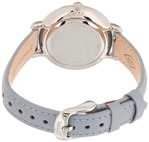 Fossil Jacqueline White Dial Light Blue Leather Strap Watch for Women - ES3821 Watches Fossil   