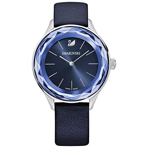 Swarovski Octea Nova Blue Dial Blue Leather Strap Watch for Women - 5295349 Watches Swarovski   