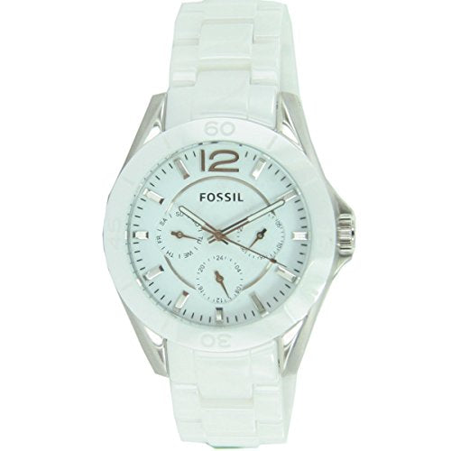 Fossil Ceramic White Dial White Steel Strap Watch for Women - CE1002 Watches Fossil   