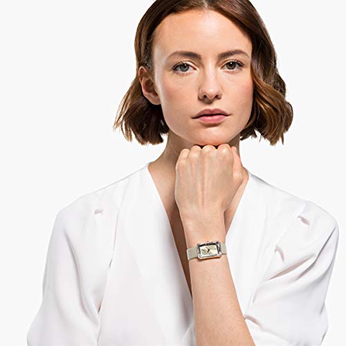 Swarovski Uptown Crystal Grey Dial Grey Leather Strap Watch for Women - 5547716 Watches Swarovski   