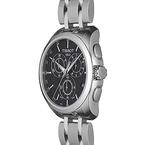 Tissot Couturier Chronograph Black Dial Silver Steel Strap Watch For Men - T035.617.11.051.00 Watches Tissot   