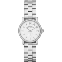 Marc Jacobs Baker White Dial Silver Stainless Steel Strap Watch for Women - MBM3246 Watches Marc Jacobs   