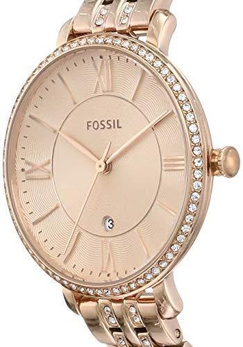 Fossil Jacqueline Rose Gold Dial Rose Gold Steel Strap Watch for Women - ES3546 Watches Fossil   