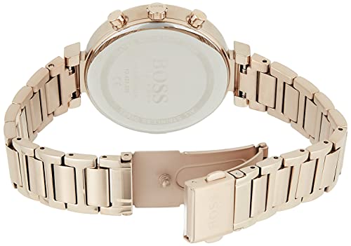 Hugo Boss Flawless Quartz White Dial Gold Steel Strap Watch for Women -1502531 Watches Hugo Boss   