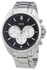 Hugo Boss Driver Black Dial Silver Steel Strap Watch for Men - 1512883 Watches Hugo Boss   