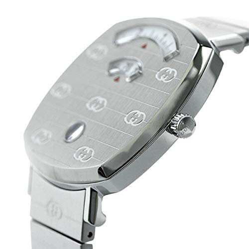 Gucci Grip Silver Dial Silver Steel Strap Watch For Women - YA157401 Watches Gucci   