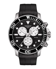 Tissot Seaster 1000 Chronograph Black Dial Black Rubber Strap Watch For Men - T120.417.17.051.00 Watches Tissot   