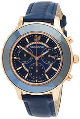 Swarovski Octea Lux Chrono Blue Dial Blue Leather Strap Watch for Women - 5563480 Watches Swarovski   