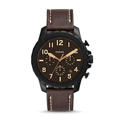 Fossil Bowman Chronograph Brown Dial Brown Leather Strap Watch for Men - FS5601 Watches Fossil   