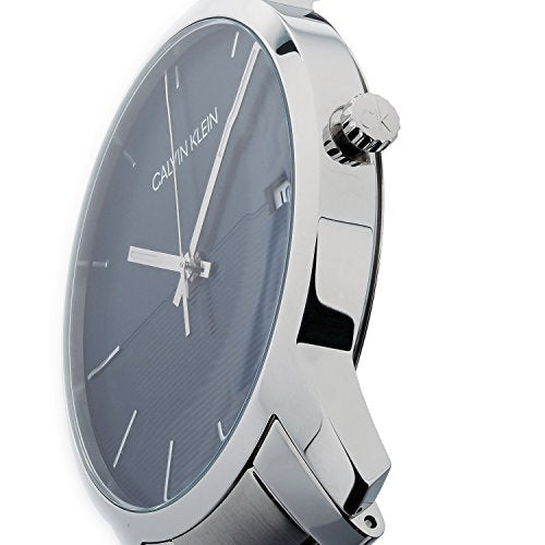 Calvin Klein City Blue Dial Silver Steel Strap Watch for Men - K2G2G14Q Watches Calvin Klein   