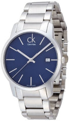 Calvin Klein City Blue Dial Silver Steel Strap Watch for Men - K2G2G14N Watches Calvin Klein   