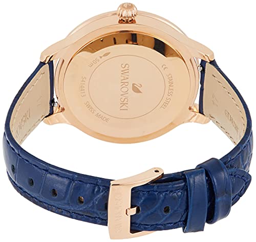 Swarovski Octea Lux Blue Dial Blue Leather Strap Watch for Women - 5414413 Watches Swarovski   