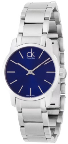 Calvin Klein City Blue Dial Silver Steel Strap Watch for Women - K2G2314N Watches Calvin Klein   