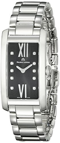 Maurice Lacroix Fiaba Black Dial Silver Steel Strap Watch for Women - FA2164-SS002-350 Watches Maurice Lacroix   