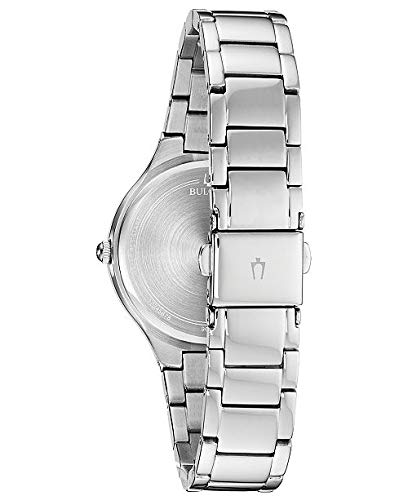 Bulova Mother of Pearl Dial Silver Steel Strap Watch for Women - 96L263 Watches Bulova   