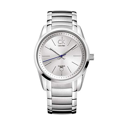 Calvin Klein Bold White Dial Silver Steel Strap Watch for Men - K2241120 Watches Calvin Klein   