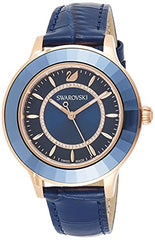 Swarovski Octea Lux Blue Dial Blue Leather Strap Watch for Women - 5414413 Watches Swarovski   
