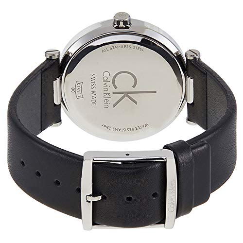 Calvin Klein Sight Black Dial Black Leather Strap Watch for Men - K1S21102 Watches Calvin Klein   