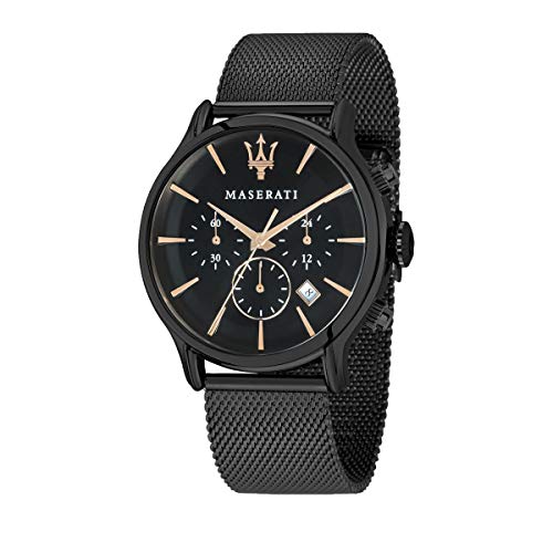 Maserati Epoca 42mm Black Dial Black Mesh Bracelet Watch For Men - R8873618006 Watches Maserati   