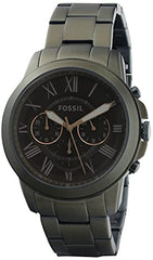 Fossil Grant Chronograph Olive Green Dial Green Steel Strap Watch for Men - FS5375 Watches Fossil   