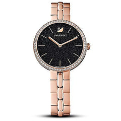 Swarovski Cosmopolitan Black Dial Rose Gold Steel Strap Watch for Women - 5517797 Watches Swarovski   