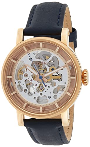 Fossil Original Boyfriend Skeleton White Dial Blue Leather Strap Watch for Women - ME3086 Watches Fossil   