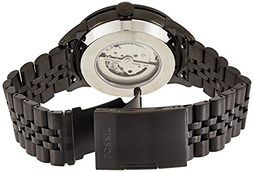 Fossil Townsman Multi Function Mechanical Black Dial Black Steel Strap Watch for Men - ME3062 Watches Fossil   